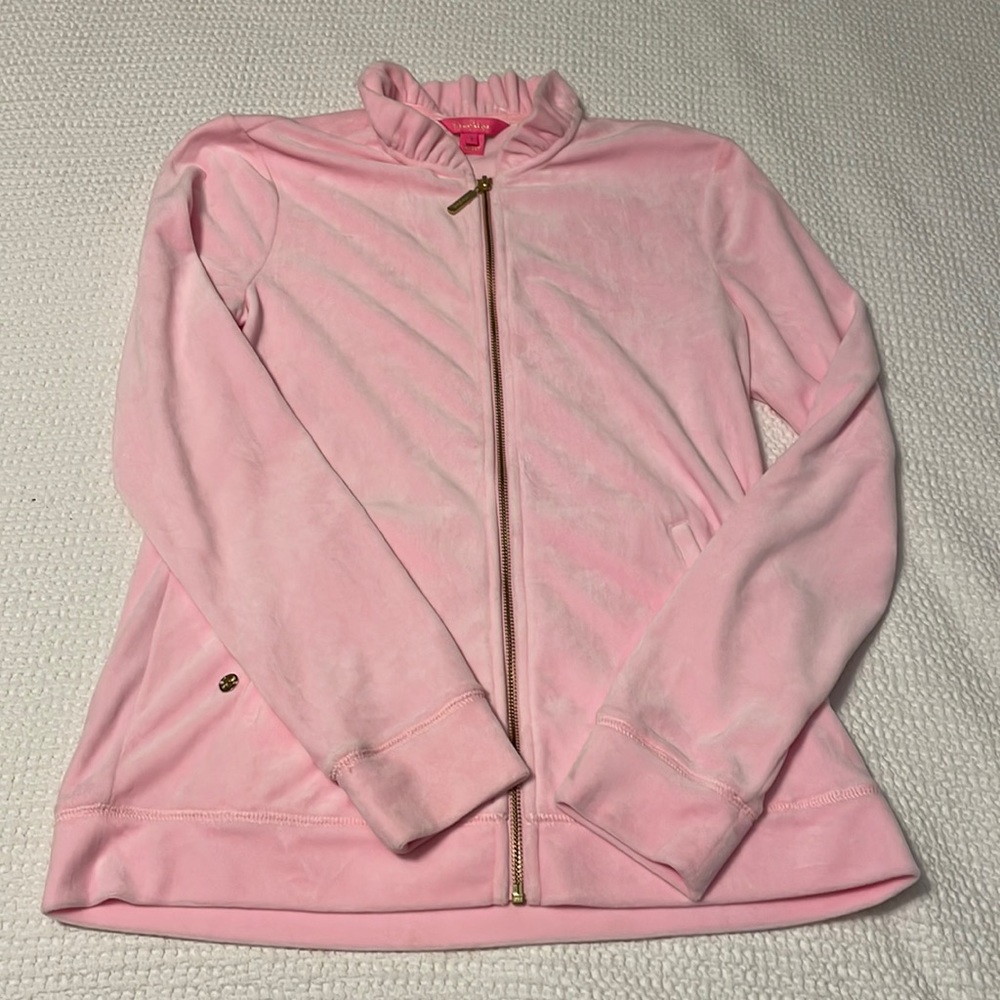 Lily Pulitzer Velour Zip Up jacket